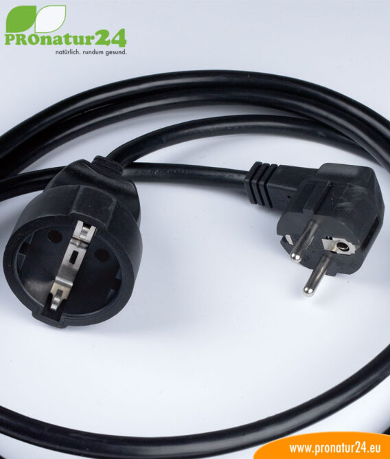 Shielded extension cable, 3 meters, black