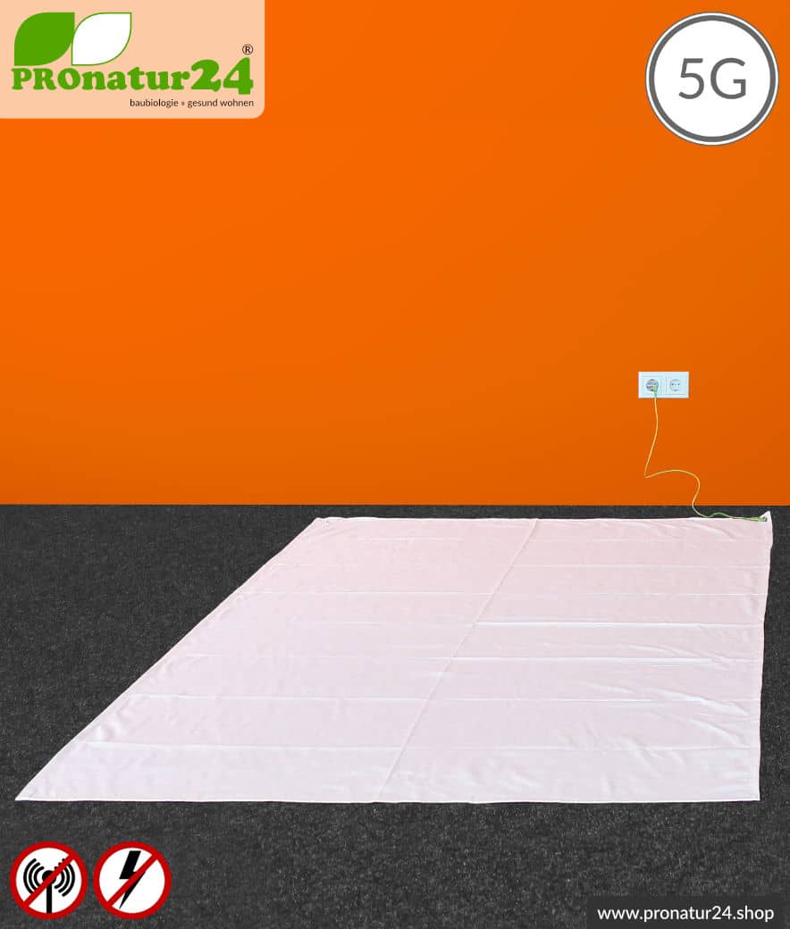 Shielding floor mat | 3 variants for single bed, double bed and queen size | Radiation protection against radio up to over 99.99% (41dB) | Grounding NF possible Effective against 5G! 10 Shielding floor mat | variant queen size bed| Radiation protection against radio up to over 99.99% (41dB) | Grounding NF possible Effective against 5G!