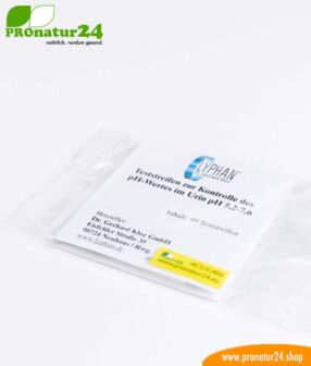99 test strips for checking the pH value between 5.2 and 7.6