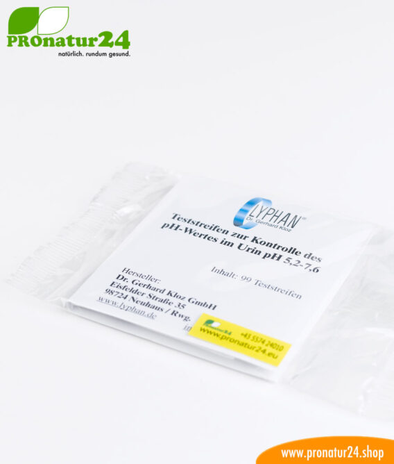 99 test strips for checking the pH value between 5.2 and 7.6