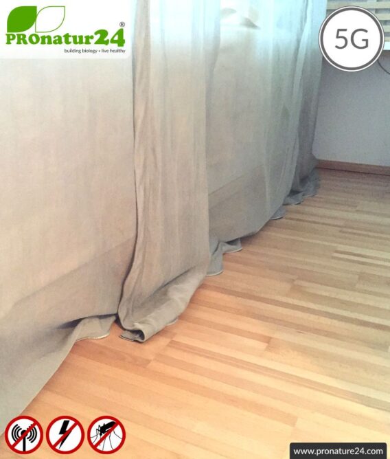 Shielding canopy Electrosmog PRO all inclusive. Box double bed (grand king size) set. Shielding radio up to 50 dB. Earthable. Effective against 5G!