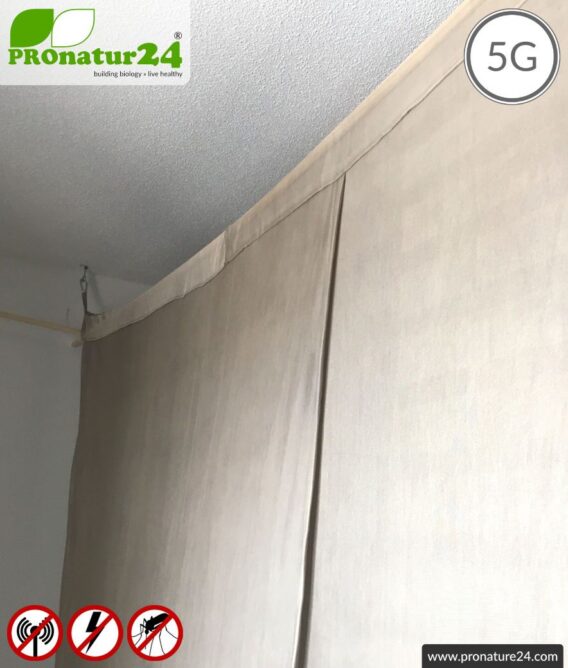 Shielding canopy Electrosmog PRO all inclusive. Box double bed (grand king size) set. Shielding radio up to 50 dB. Earthable. Effective against 5G!