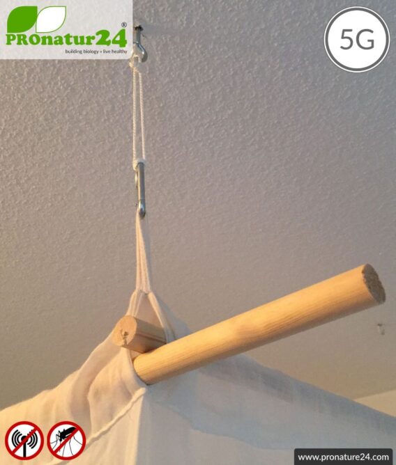 Shielding canopy electrosmog WIFI. Shielding radio up to 38 dB. Groundable. 5G ready!