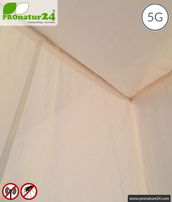 Shielding canopy electrosmog WIFI. Shielding radio up to 38 dB. Groundable. 5G ready!