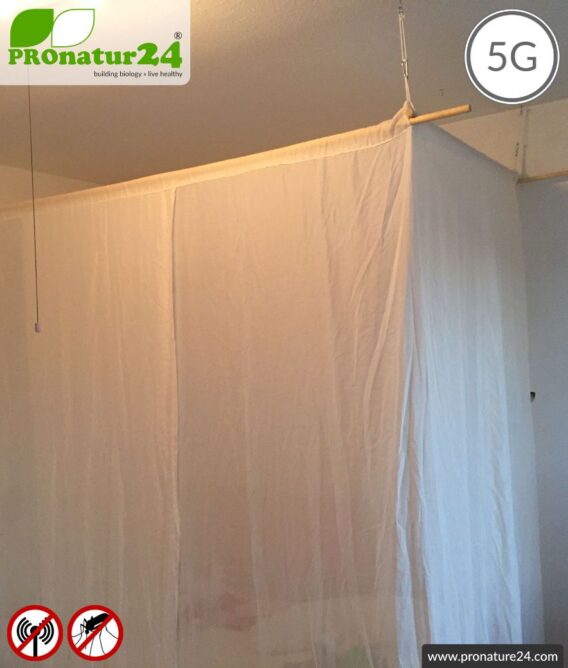 Shielding canopy electrosmog WIFI. Shielding radio up to 38 dB. Groundable. 5G ready!