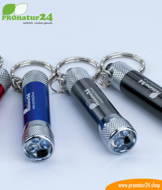 LED flashlight for trouser pockets and key rings