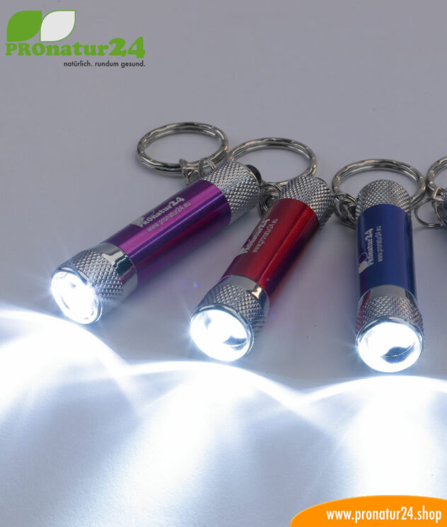 LED flashlight for trouser pockets and key rings