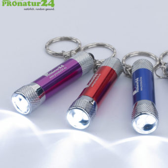 LED flashlight for trouser pockets and key rings