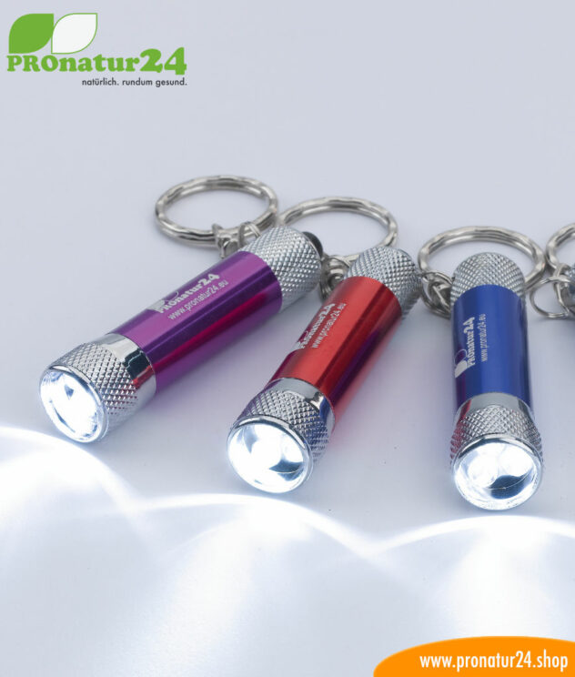 LED flashlight for trouser pockets and key rings