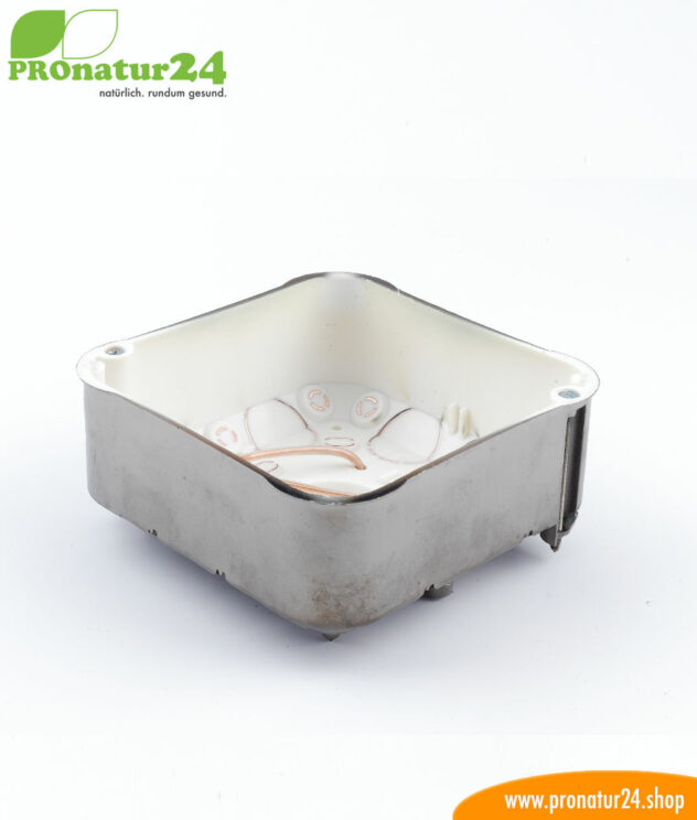 Shielded junction box for dry construction and in-wall mounting, 53mm deep
