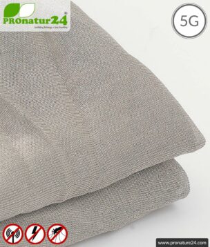 Screening fabric SILVER TULLE for curtains and canopies. HF shielding up to 50 dB, LF groundable. Effective against 5G!