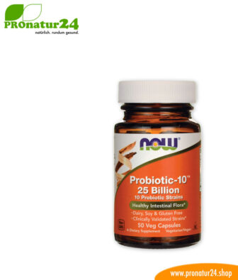 PROBIOTIC-10 25 BILLION by NOW FOODS. Bacterial strains. Vegetarian.