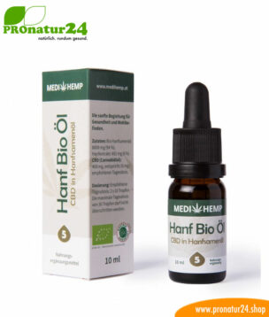 BIO HEMPSEED OIL or CBD (cannabidiol) from the cannabis (hemp) plan