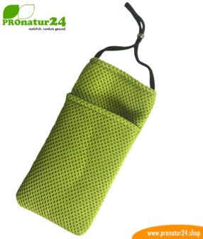 Cell phone cover and case eWall with radiation protectio, 3-in-1 function, reversible, green-blue