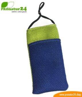 Cell phone cover and case eWall with radiation protectio, 3-in-1 function, reversible, green-blue