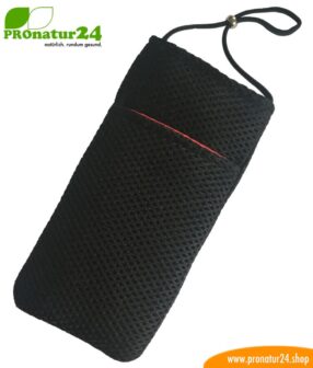 Cell phone cover and case eWall with radiation protection, 3-in-1 function, reversible, black-red