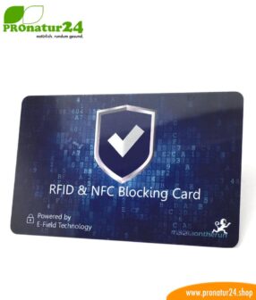 RFID NFC blocker card. Protective card & jammer / data protection for your cards in purses, wallets, and card cases