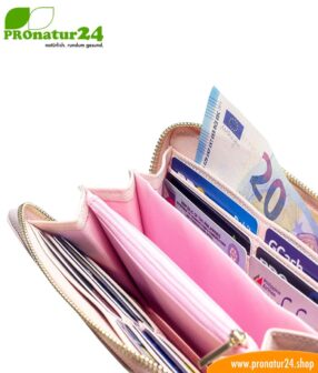 Wallet with RFID NFC protection included for credit cards, EC cards, etc. For men and women