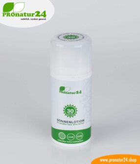 SPF 30 sun cream, BIO ingredients, mineral sun protection, UVA, UVB, waterproof, vegan. NO ALLERGENS, NO PERFUME, and much more.