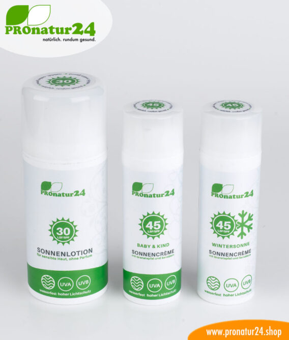 SPF 30 sun cream, BIO ingredients, mineral sun protection, UVA, UVB, waterproof, vegan. NO ALLERGENS, NO PERFUME, and much more.