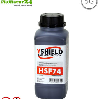 HSF74 shielding paint. REMAINING STOCK. HF attenuation of up to 45 dB, LF grounding mandatory. Without preservatives. 5G ready!