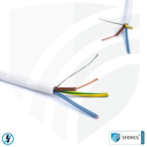 (H)05VV-F3G shielded and very flexible electrical cable | flexible cable to limit alternating electrical fields LF | for non-location-based, mobile consumers