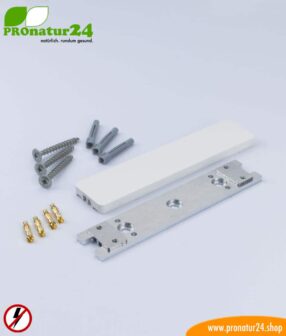 Stationary grounding plates for grounding shielded surfaces. Indoor rooms and outdoors.