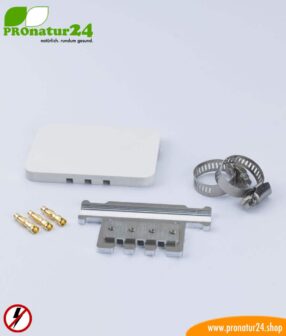 Stationary grounding plates for grounding shielded surfaces. Indoor rooms and outdoors.