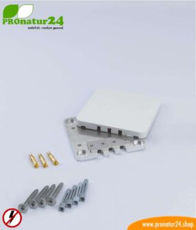 Stationary grounding plates for grounding shielded surfaces. Indoor rooms and outdoors.