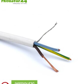 (H)05VV-F3G shielded, flexible, very bendable electric cable | BIO cable for non-stationary, mobile consumers | avoidance of alternating electric fields LF.