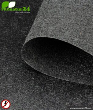 Shielding fleece NCV95 | Protection against electrosmog caused by alternating electric fields LF (domestic current) | 80 dB shielding attenuation. For installation with 100cm width.