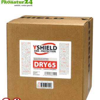 DRY65 powdered shielding paint by YSHIELD. HF attenuation of up to 43 dB. LF grounding mandatory.