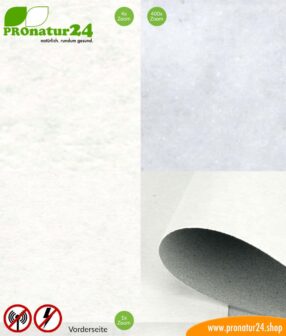 YCF 60-100 shielding wallpaper. Up to 60 dB protection against HF electrosmog (LTE, GSM, DECT, WLAN, …) and LF (power supply).