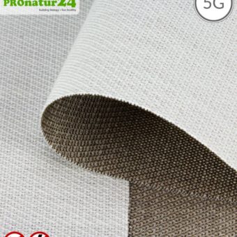 SILVER TWIN shielding fabric | opaque, ideal for floor mats, curtains, room dividers | RF shielding up to 60 dB, can be grounded | Effective against 5G!