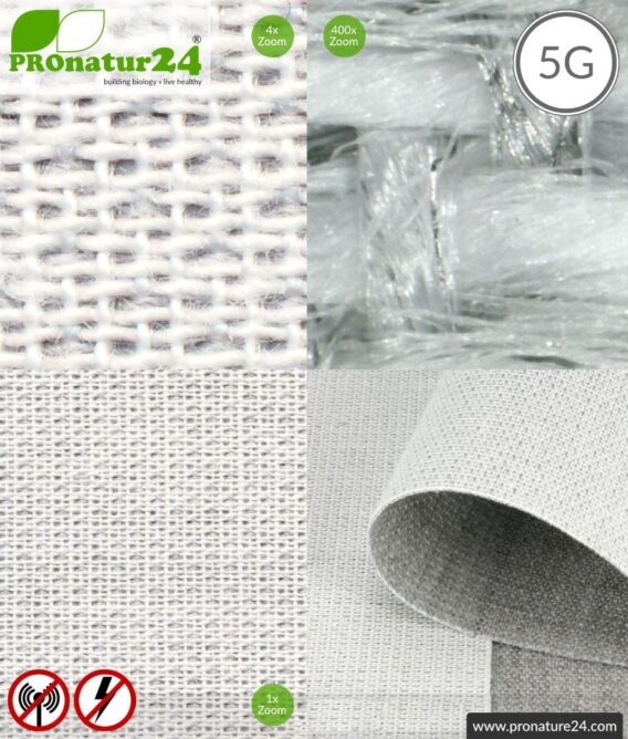 STEEL TWIN shielding fabric for flooring underlays and curtains. HF shielding up to 41 dB, groundable. Effective against 5G!