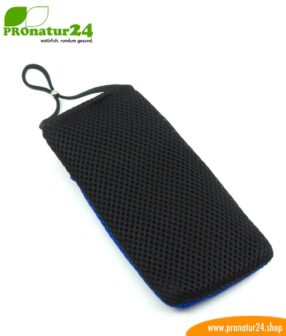 Cell phone cover and case eWall with radiation protection, 3-in-1 function, reversible, black-blue
