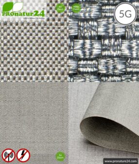 HNG100 shielding netting, up to 100 dB attenuation against HF + LF electrosmog. Effective against 5G!