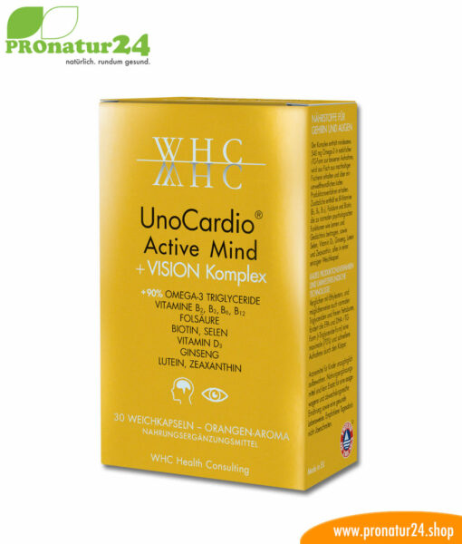 WHC UnoCardio Active Mind + VISION Komplex, 30 soft capsules