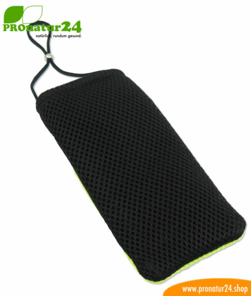 Cell phone cover and case eWall with radiation protection, 3-in-1 function, reversible, black-green