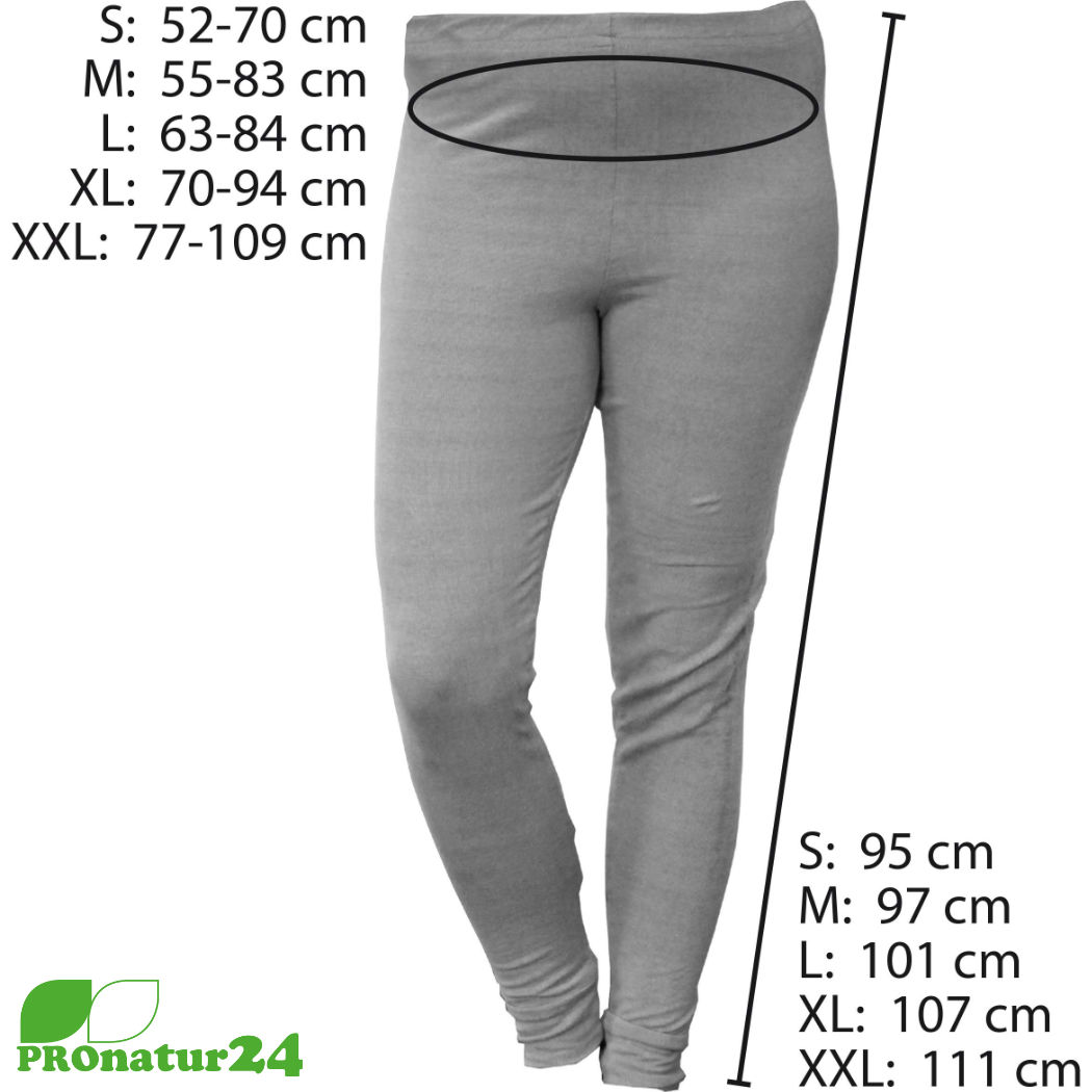 Shielding trousers / underpants size charts