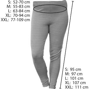 Shielding trousers / underpants size charts