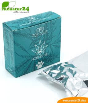 CBD DELICACIES for dogs and puppies. Feed supplement in the form of tablets for dogs. 176 mg CBD in 55 lozenges. Without THC.