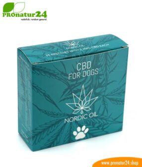 CBD DELICACIES for dogs and puppies. Feed supplement in the form of tablets for dogs. 176 mg CBD in 55 lozenges. Without THC.