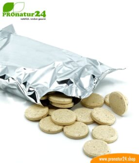 CBD DELICACIES for dogs and puppies. Feed supplement in the form of tablets for dogs. 176 mg CBD in 55 lozenges. Without THC.