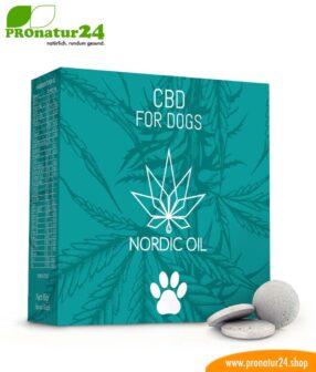 CBD DELICACIES for dogs and puppies. Feed supplement in the form of tablets for dogs. 176 mg CBD in 55 lozenges. Without THC.
