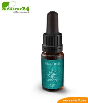 CBD E-LIQUID of cannabis plant with 3 % and 300 mg CBD, respectively. Without THC. For e-cigarettes and electric pipes. Suitable for nonsmokers!