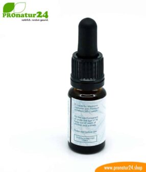CBD E-LIQUID of cannabis plant with 5% and 500 mg CBD, respectively. Without THC. For e-cigarettes and e-pipes. Suitable for nonsmokers!