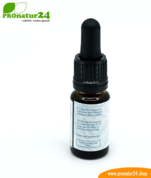 CBD E-LIQUID of cannabis plant with 5 % and 500 mg CBD, respectively. Without THC. For e-cigarettes and electric pipes. Suitable for nonsmokers! 6 CBD E-LIQUID of cannabis plant with 5% and 500 mg CBD, respectively. Without THC. For e-cigarettes and e-pipes. Suitable for nonsmokers!