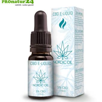 CBD E-LIQUID of cannabis plant with 5 % and 500 mg CBD, respectively. Without THC. For e-cigarettes and electric pipes. Suitable for nonsmokers!