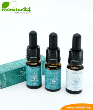 CBD E-LIQUID of cannabis plant with 1 % and 100 mg CBD, respectively. Without THC. For e-cigarettes and electric pipes. Suitable for nonsmokers! 6 CBD E-LIQUID of cannabis plant in 3 variants. Without THC. For e-cigarettes and electric pipes. Suitable for nonsmokers!